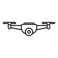 Inspection layout drone icon outline vector. Aerial filming vector