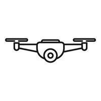 Inspection layout drone icon outline vector. Aerial filming vector