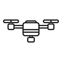 4k video drone icon outline vector. Filming vehicle vector