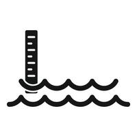 Sea level problem icon simple vector. Climate change disasters vector