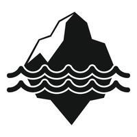 Iceberg melting problem icon simple vector. Climate change vector