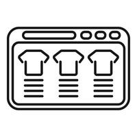 Web page service box icon outline vector. Market order service vector