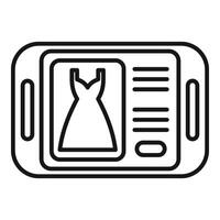 Buy online new dress icon outline vector. Online store shop vector