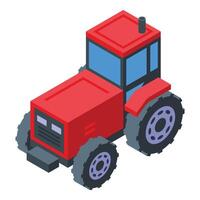 tractor granja repostar icono isométrica vector. biogás utilizando vehículo vector