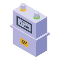 Bio gas counter icon isometric vector. Home gas using vector