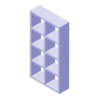 White drawer icon isometric vector. Room books stack vector