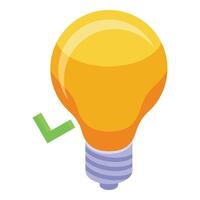 New bulb idea icon isometric vector. Process innovative plan vector