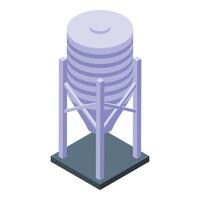 Pig farm water tank icon isometric vector. Feeding reserve vector