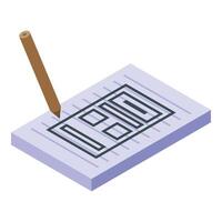 Content plan icon isometric vector. Responsive web design vector