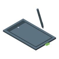 Tablet draw web design icon isometric vector. Electronic product vector