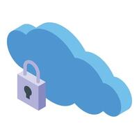 Cloud data support icon isometric vector. Content software vector