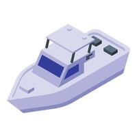 Fisherman expedition icon isometric vector. Seaport maritime ship vector