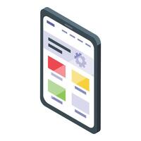 Css tablet developer icon isometric vector. Electronic product service vector