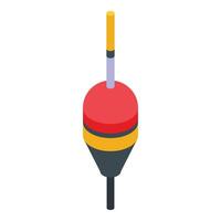 Fishing float icon isometric vector. Piscatorial equipment vector