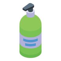 Liquid soap icon isometric vector. Cleansing skincare solution vector