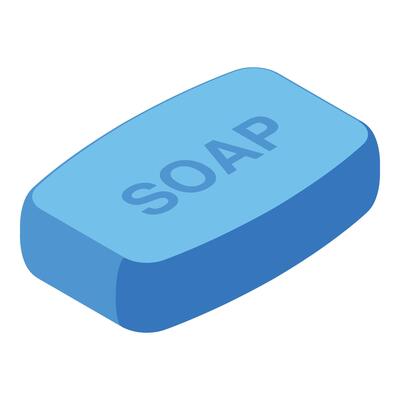 Soap formula ingredient icon isometric vector. Personal skincare product