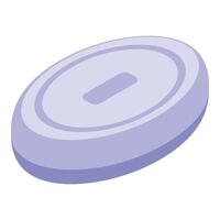 Soap bar icon isometric vector. Solid cleansing product vector