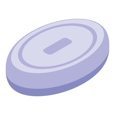 Soap bar icon isometric vector. Solid cleansing product