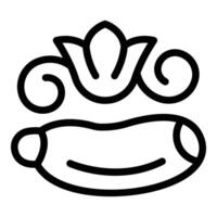 Marrow squash icon outline vector. Summer courgette vector