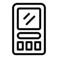 Air conditioning remote control icon outline vector. Ventilation controller vector