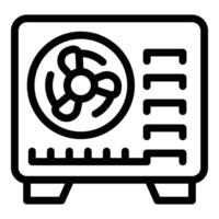 Air conditioner icon outline vector. Climate control system vector