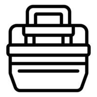 Technician toolbox icon outline vector. Installation of air conditioner vector