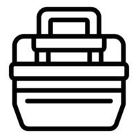 Technician toolbox icon outline vector. Installation of air conditioner vector