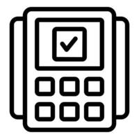 Self service ticket machine icon outline vector. Smart purchase terminal vector