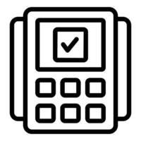 Self service ticket machine icon outline vector. Smart purchase terminal vector