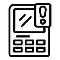 Ticket vending terminal icon outline vector. Travel security technology vector