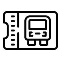 Bus ticket icon outline vector. Public transport tickets terminal vector