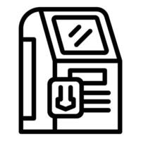 Travel transport terminal icon outline vector. Tickets machine vector