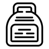 Granular toilet filler icon outline vector. Litterbox absorbent material vector