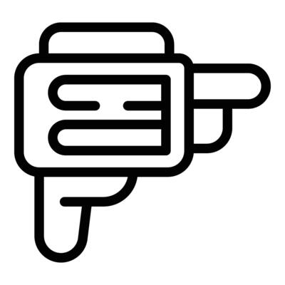 Advanced laser gun icon outline vector. Energy shooter