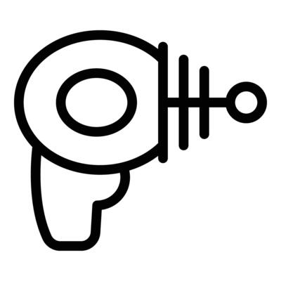 Plasma handgun icon outline vector. Future sniper