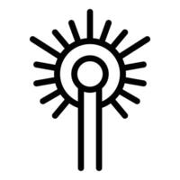 Laser glow icon outline vector. Futuristic weapon vector