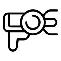 Beam gun icon outline vector. Pulse shooter vector