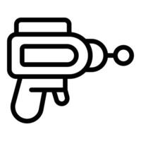 Photon pointer icon outline vector. Alien flash gun vector