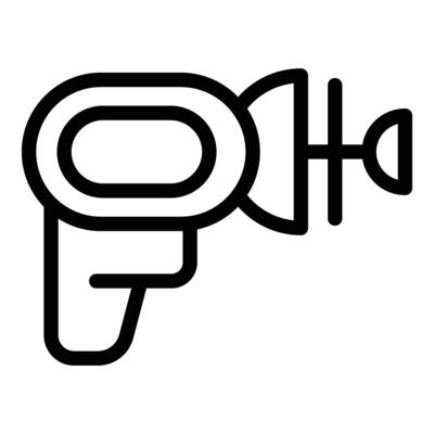 Photon gun icon outline vector. Fantasy game