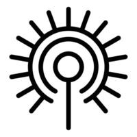 Laser light icon outline vector. Futuristic pointer vector