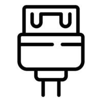 Charging connector icon outline vector. Power adapter accessory vector