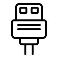 USB power cord icon outline vector. Smart technology device vector