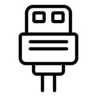 USB power cord icon outline vector. Smart technology device vector