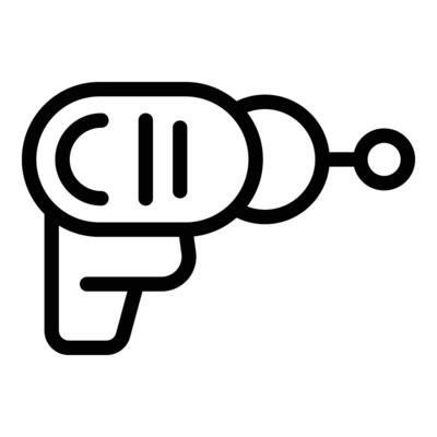 Pulse pistol icon outline vector. Energy shooter