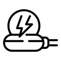 Wireless charger icon outline vector. Smart technology vector