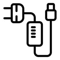 Charging device icon outline vector. Recharge battery vector