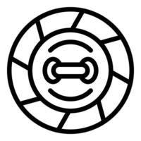 Handcrafted button icon outline vector. Pants fabrication details vector