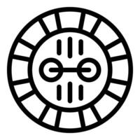 Tailored button icon outline vector. Garment needlework vector
