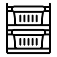 Laundry organizer icon outline vector. Laundromat equipment vector