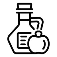 Apple cider vinegar icon outline vector. Fruit acidic extract vector